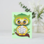 ベビーオウルペーパークラフトデザイン ポストカード (スタンド正面)