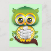 ベビーオウルペーパークラフトデザイン ポストカード (正面)