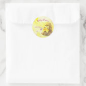 ベビーオッターかわいいベビーシャワー招待状 ラウンドシール (バッグ)