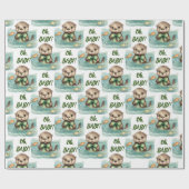 ベビーオッターオベビーニュートラルベビーシャワー ラッピングペーパー (フラット)