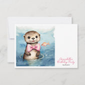 ベビーオッターガールバースデーパーティー 出欠カード (裏面)