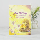 ベビーオッターパープル&イエローベビーシャワー 招待状 (スタンド正面)