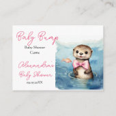 ベビーオッターベビーバンプゲーム推測ママの腹のサイズ エンクロージャーカード (裏面)