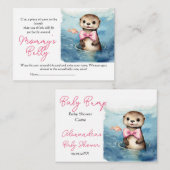 ベビーオッターベビーバンプゲーム推測ママの腹のサイズ エンクロージャーカード (正面/裏面)