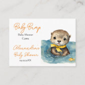 ベビーオッターベビーバンプゲーム推測ママの腹のサイズ エンクロージャーカード (裏面)