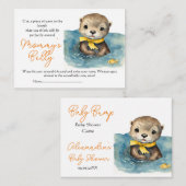 ベビーオッターベビーバンプゲーム推測ママの腹のサイズ エンクロージャーカード (正面/裏面)