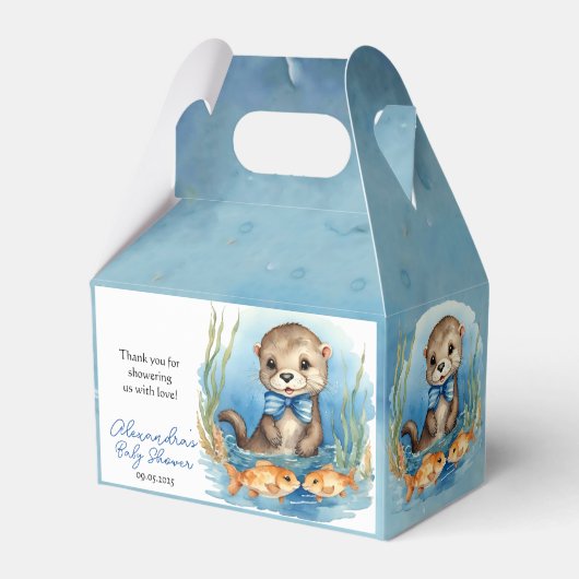 ベビーオッターボーイベビーシャワー フェイバーボックス (裏面サイド)