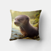 ベビーオッターワイルドライフポートレート クッション (裏面)