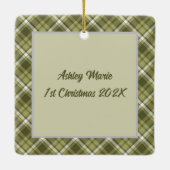 ベビーオッターワイルドライフポートレート パーソナライズされた セラミックオーナメント (裏面)