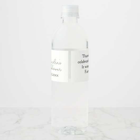 ベビーオッター男女兼用ベビーシャワー ペットボトルラベル (裏面)