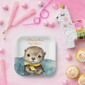 ベビーオッター男女兼用ベビーシャワー ペーパープレート (パーティー)