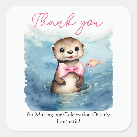 ベビーオッター赤ちゃんシャワー スクエアシール (正面)