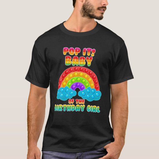 ベビーオブ誕生日ガールレインボー誕生日キッド Tシャツ (正面)