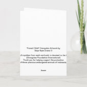 ベビーオランウータン&レインフォレストレプリメイトアートギフト サンキューカード (裏面)