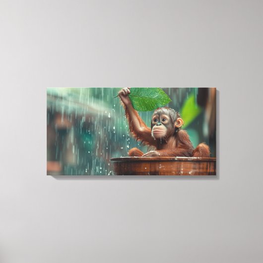 ベビーオラングタン キャンバスプリント (正面)