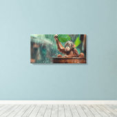 ベビーオラングタン キャンバスプリント (インサイチュ (ウッドフロア))