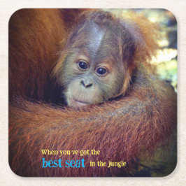 ベビーオラングタン スクエアペーパーコースター