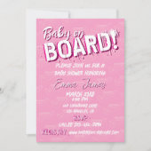 ベビーオンスケートボードシューズ – 女の子 –  招待状 (正面)