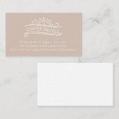 ベビーオンボードおむつラッフルピンクガール赤ちゃんシャワー エンクロージャーカード (正面/裏面)