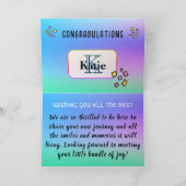 ベビーオンボードおめでとう女子誕生 カード (内部)