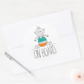 ベビーオンボードアイコンのシール ラウンドシール (封筒)