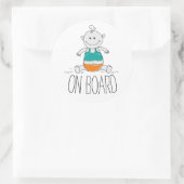 ベビーオンボードアイコンのシール ラウンドシール (バッグ)