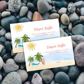 ベビーオンボードサーフィンおむつラッフルベビーシャワー エンクロージャーカード