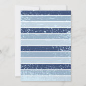 ベビーオンボードサーフィンスプラッシュブルー男の赤ちゃんシャワー サンキューカード (裏面)