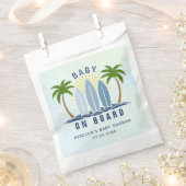 ベビーオンボードサーフィンスプラッシュブルー男の赤ちゃんシャワー フェイバーバッグ (クリップ留めされた状態)