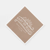 ベビーオンボードサーフィンニュートラルベビーシャワー スタンダードランチョンナプキン (角)