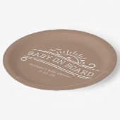 ベビーオンボードサーフィンニュートラルベビーシャワー ペーパープレート (アングル)