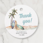 ベビーオンボードサーフィンビーチベビーシャワーありがとう フェイバータグ (正面)