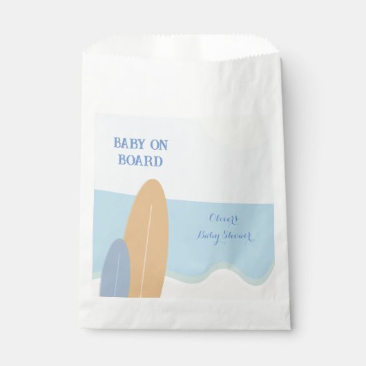 ベビーオンボードサーフィンビーチベビーシャワー フェイバーバッグ (正面)