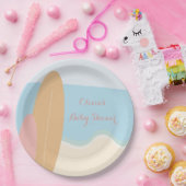 ベビーオンボードサーフィンビーチベビーシャワー ペーパープレート (パーティー)