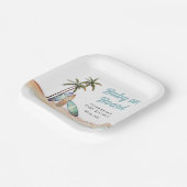 ベビーオンボードサーフィンビーチベビーシャワー ペーパープレート (傾斜あり)