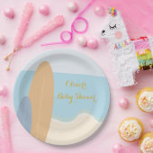 ベビーオンボードサーフィンビーチベビーシャワー ペーパープレート (パーティー)