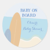 ベビーオンボードサーフィンビーチベビーシャワー ラウンドシール (正面)