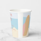 ベビーオンボードサーフィンビーチベビーシャワー 紙コップ (左)