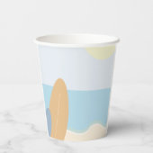 ベビーオンボードサーフィンビーチベビーシャワー 紙コップ (裏面)