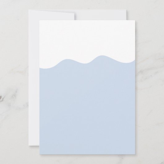 ベビーオンボードサーフィンビーチボーイベビーシャワー 招待状 (裏面)