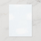 ベビーオンボードサーフィンビーチ水色ベビーシャワー エンクロージャーカード (裏面)