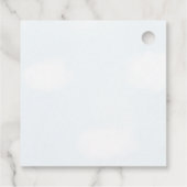 ベビーオンボードサーフィンビーチ水色ベビーシャワー フェイバータグ (裏面)