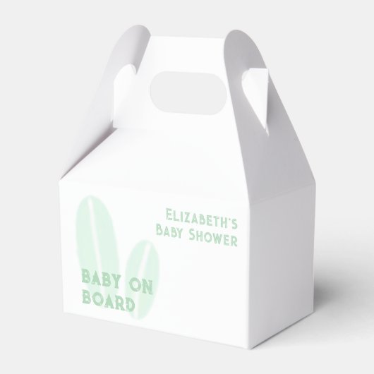 ベビーオンボードサーフィンビーチ水色ベビーシャワー フェイバーボックス (正面サイド)