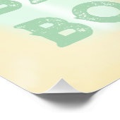 ベビーオンボードサーフィンビーチ水色ベビーシャワー ポスター (コーナー)