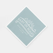 ベビーオンボードサーフィンブルーベビーシャワー スタンダードランチョンナプキン (角)