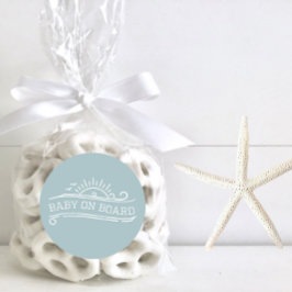 ベビーオンボードサーフィンブルーベビーシャワー ラウンドシール