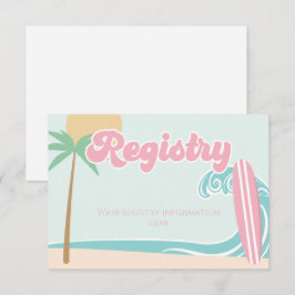 ベビーオンボードサーフィンベビーシャワーレジストリ エンクロージャーカード