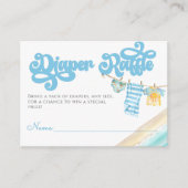 ベビーオンボードサーフィンボーイベビーシャワーおむつ エンクロージャーカード (正面)