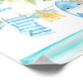 ベビーオンボードサーフィンボーイベビーシャワーおむつ ポスター (角)