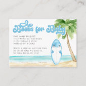 ベビーオンボードサーフィンボーイベビーシャワーブックス エンクロージャーカード (正面)